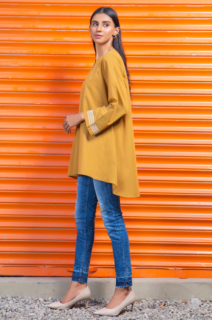 Stitched 1 Piece Embroidered Yarn Dyed Shirt