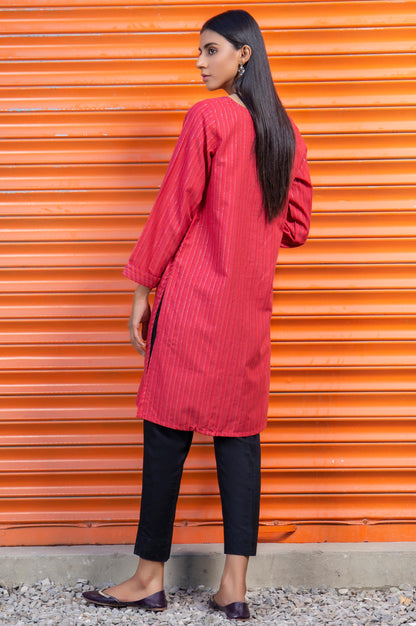 Stitched 1 Piece Embroidered Yarn Dyed Shirt