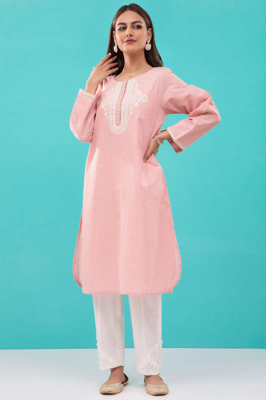 Stitched 1 Piece Embroidered Zari Lawn Shirt