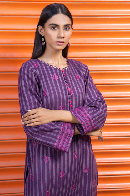 Stitched 1 Piece Embroidered Yarn Dyed Shirt