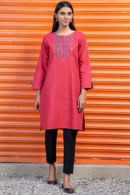 Stitched 1 Piece Embroidered Yarn Dyed Shirt