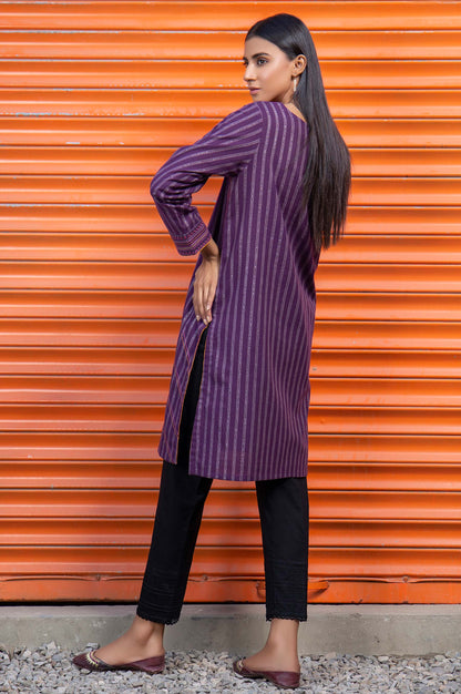 Stitched 1 Piece Embroidered Yarn Dyed Shirt