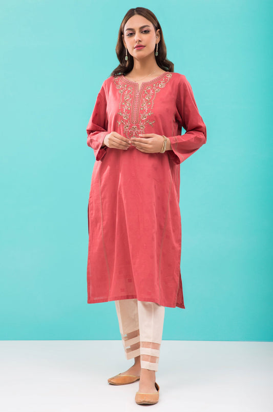 Stitched 1 Piece Embroidered Jacquard Shirt