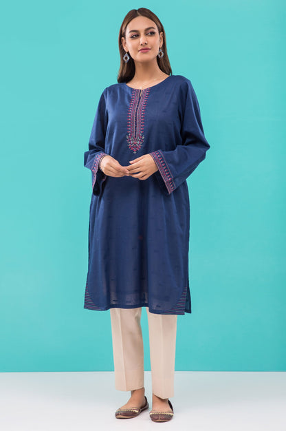 Stitched 1 Piece Embroidered Jacquard Shirt