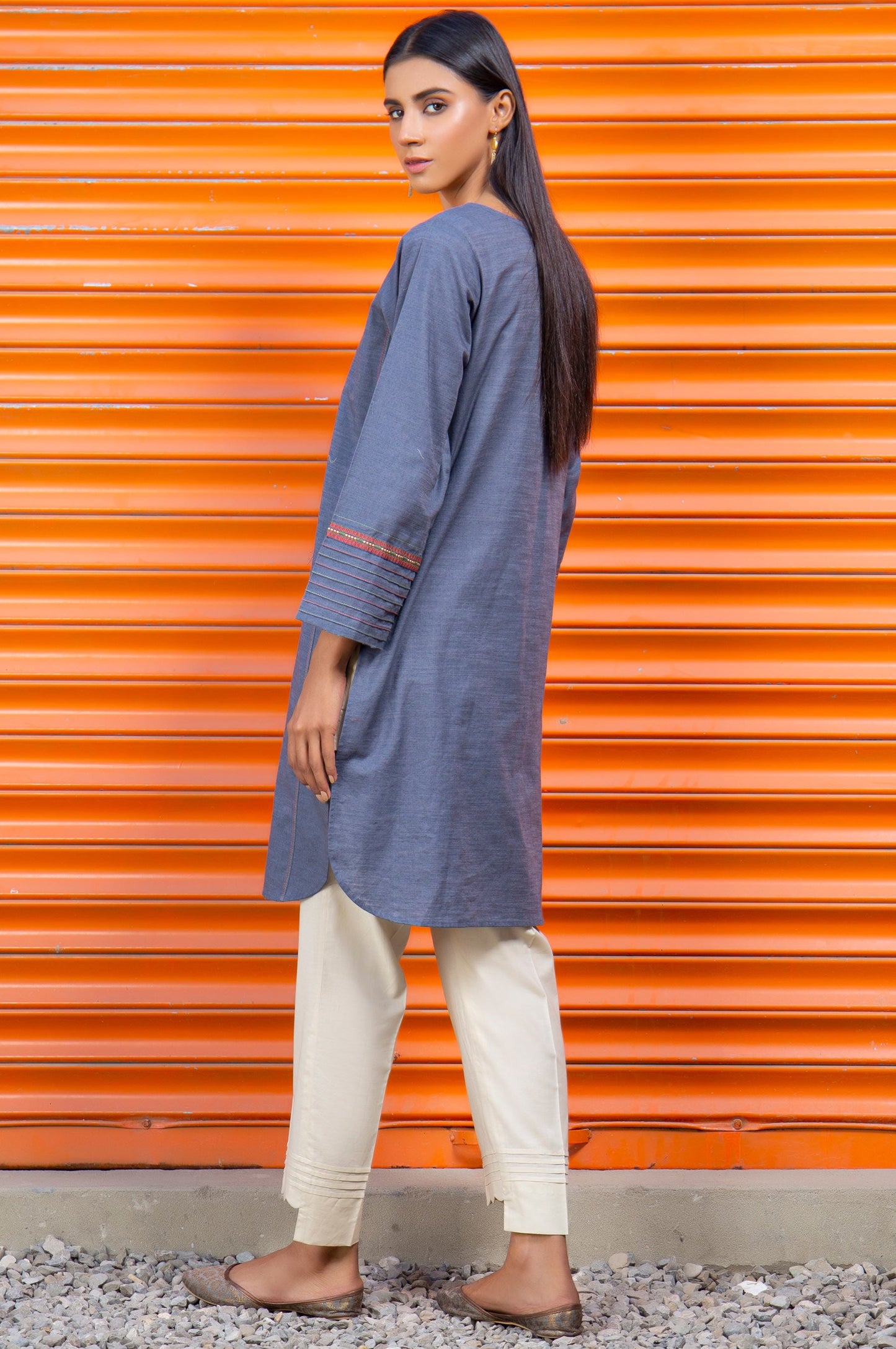 Stitched 1 Piece Embroidered Khaddar Shirt