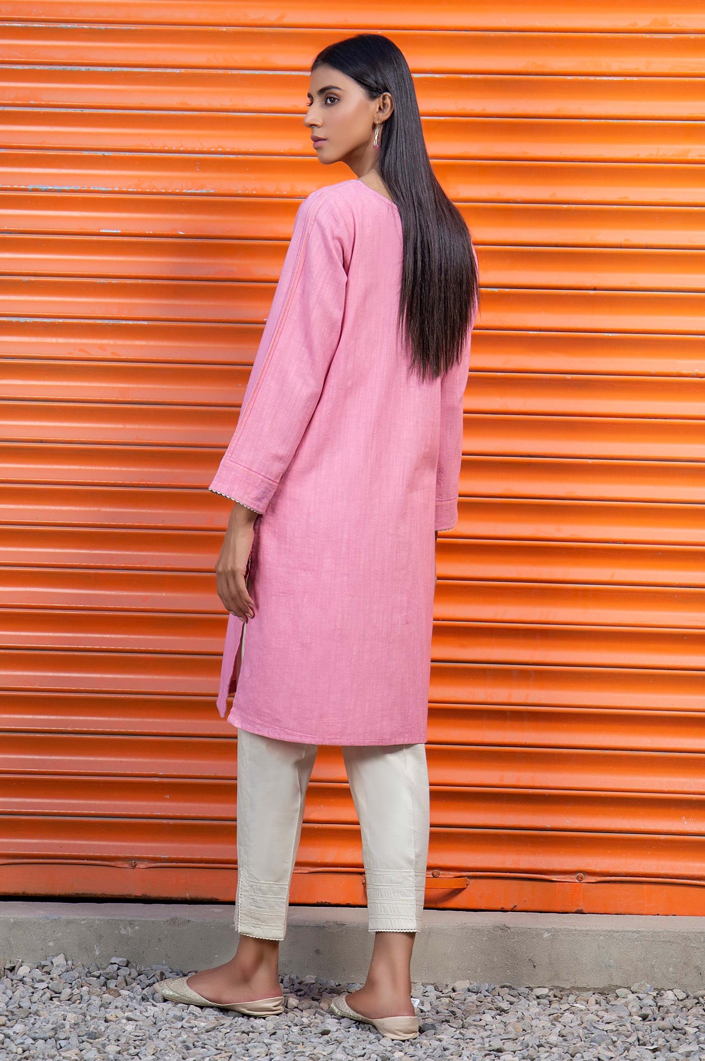 Stitched 1 Piece Embroidered Khaddar Shirt