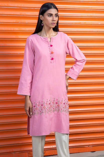 Stitched 1 Piece Embroidered Khaddar Shirt