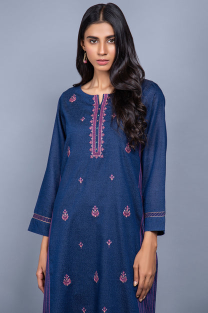 Stitched 1 Piece Embroidered Karandi Shirt