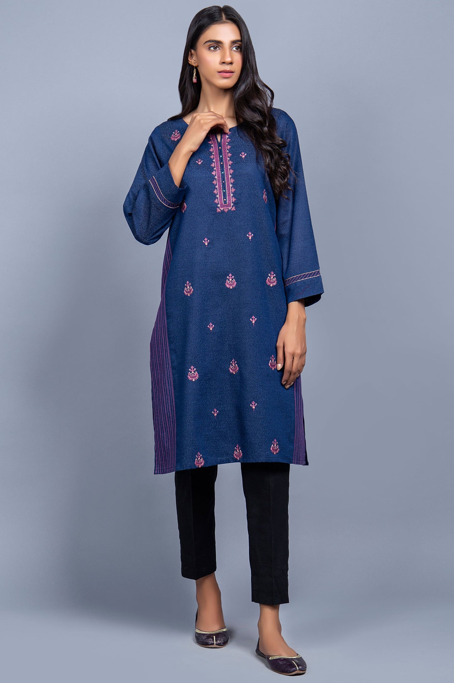 Stitched 1 Piece Embroidered Karandi Shirt