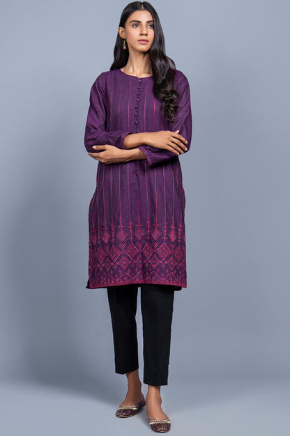 Stitched 1 Piece Embroidered Karandi Shirt