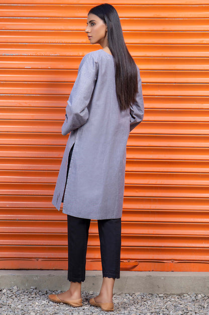 Stitched 1 Piece Embroidered Chambray Shirt