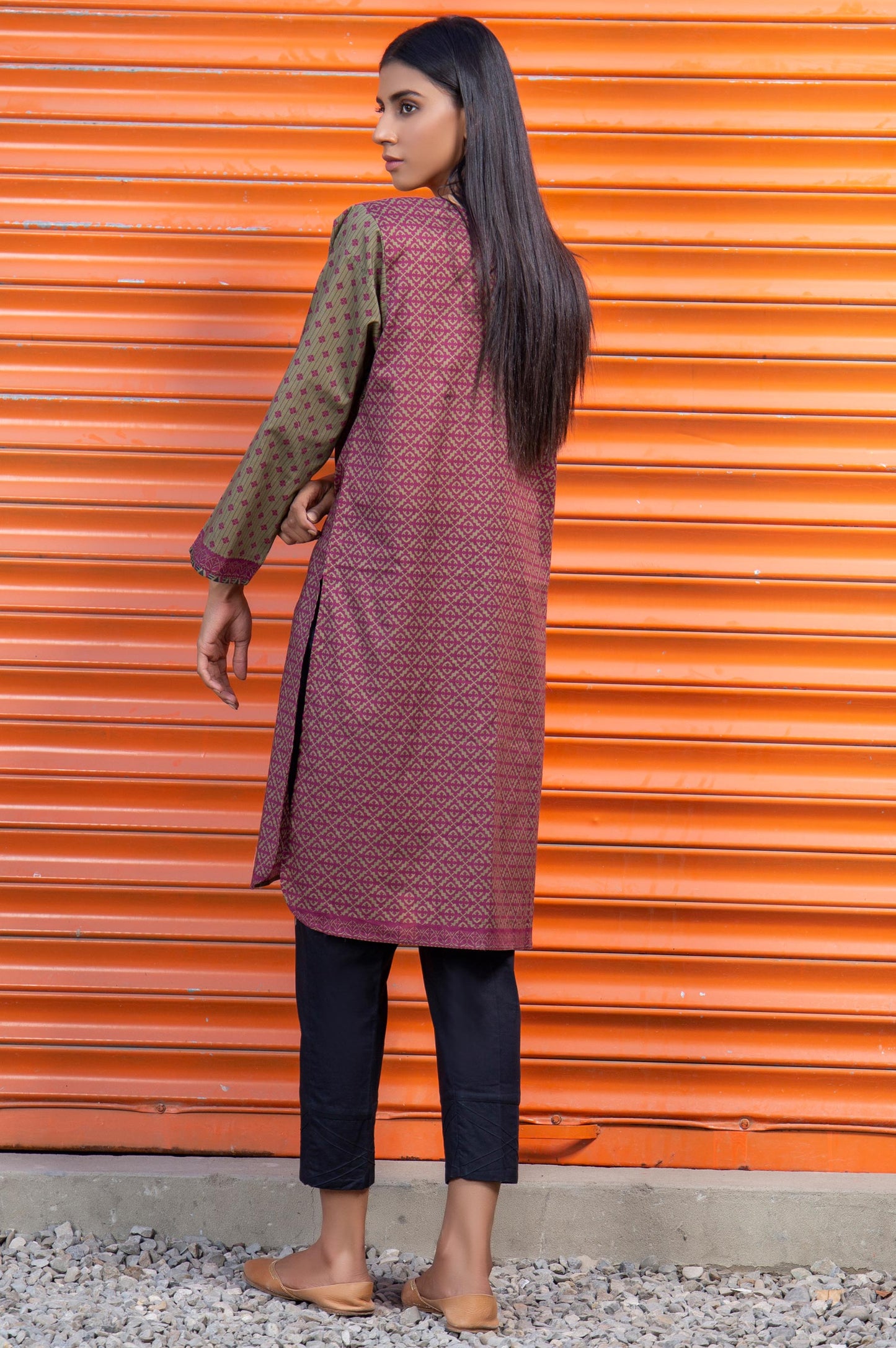 Stitched 1 Piece Embellished Cambric Shirt