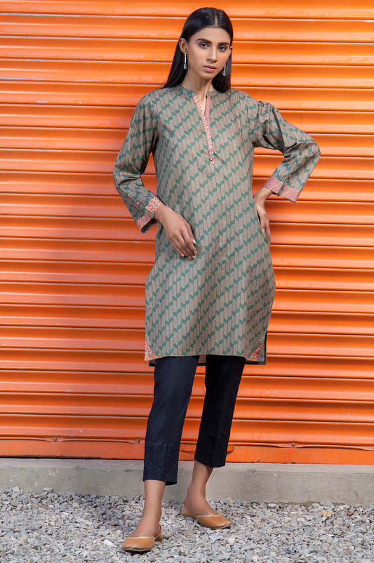 Stitched 1 Piece Embellished Cambric Shirt