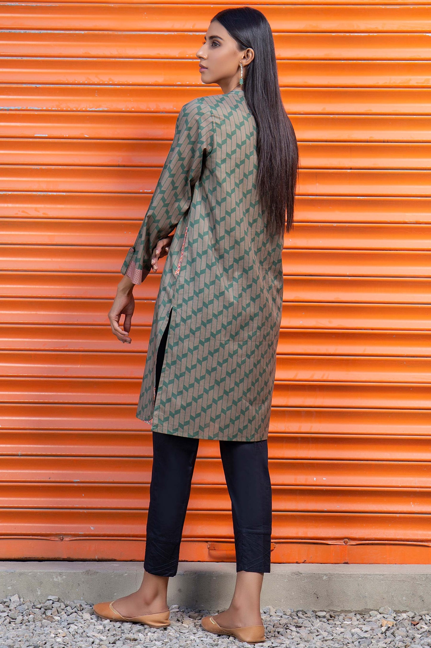 Stitched 1 Piece Embellished Cambric Shirt