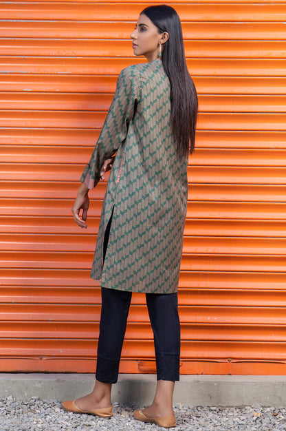 Stitched 1 Piece Embellished Cambric Shirt