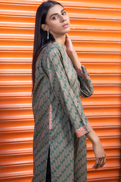 Stitched 1 Piece Embellished Cambric Shirt