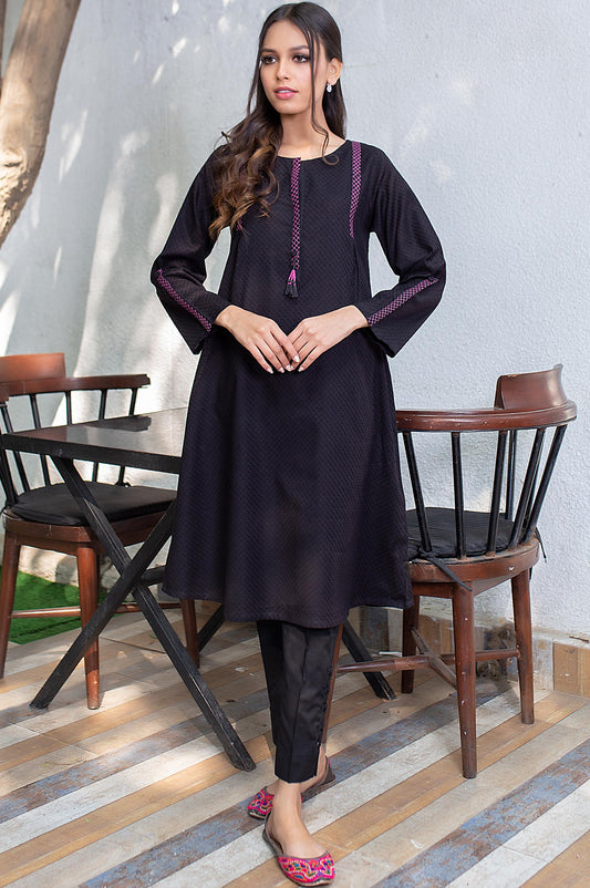 Stitched 1 Piece Embellished Jacquard Shirt