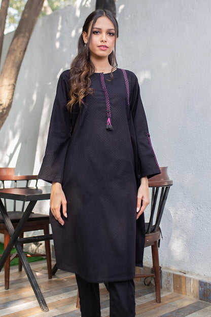 Stitched 1 Piece Embellished Jacquard Shirt