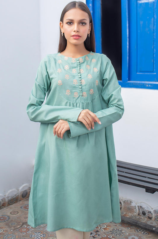 Stitched 1 Piece Embroidered Dobby Shirt