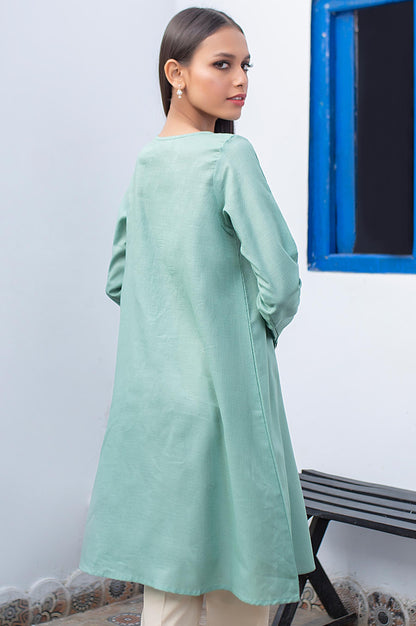 Stitched 1 Piece Embroidered Dobby Shirt