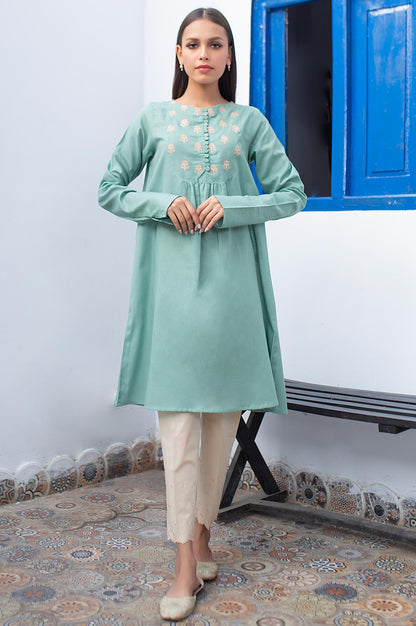 Stitched 1 Piece Embroidered Dobby Shirt