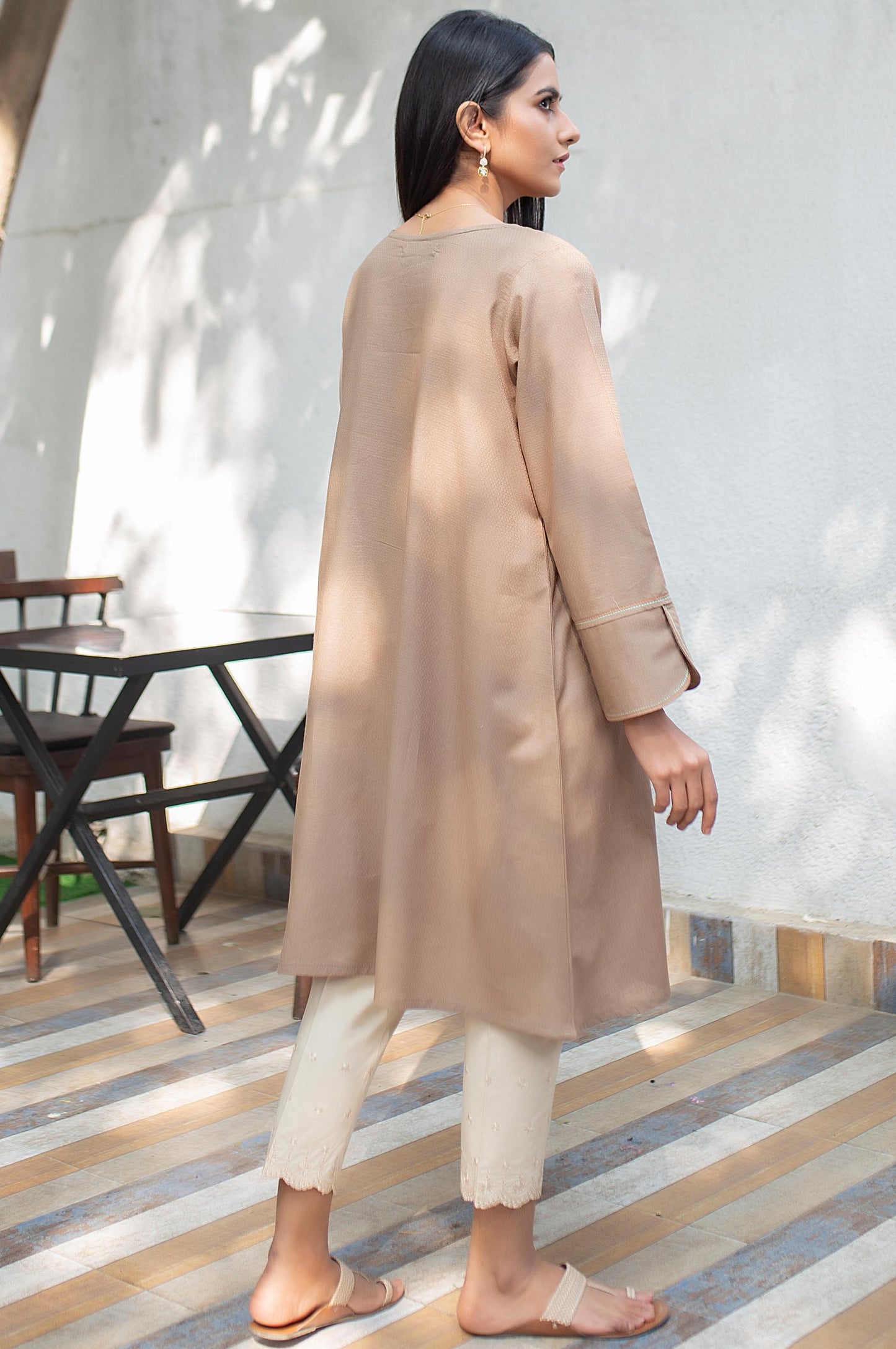 Stitched 1 Piece Embroidered Dobby Shirt