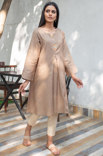 Stitched 1 Piece Embroidered Dobby Shirt