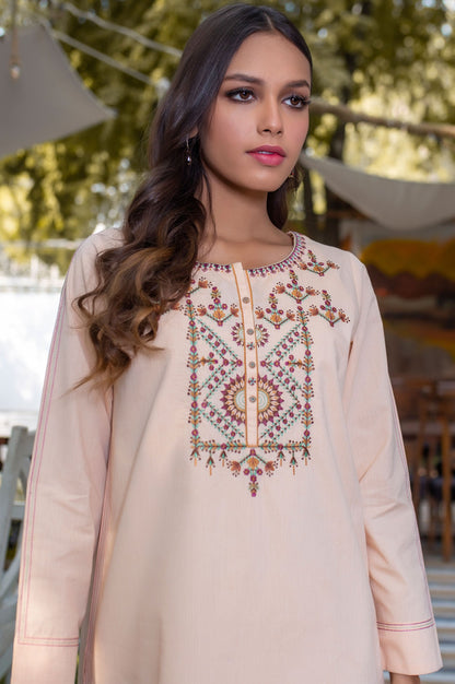 Stitched 1 Piece Embellished Chambray Shirt