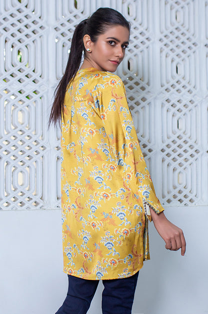 Stitched 1 Piece Embellished Satin Shirt