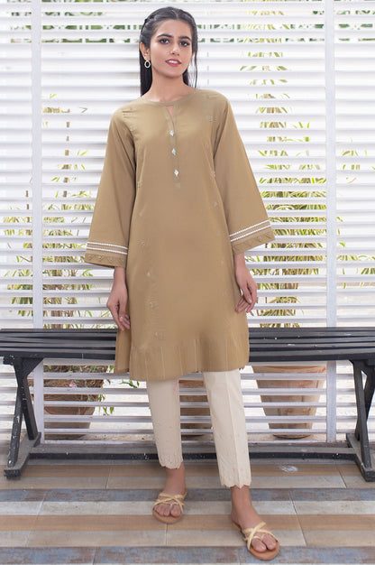 Stitched 1 Piece Embellished Jacquard Shirt