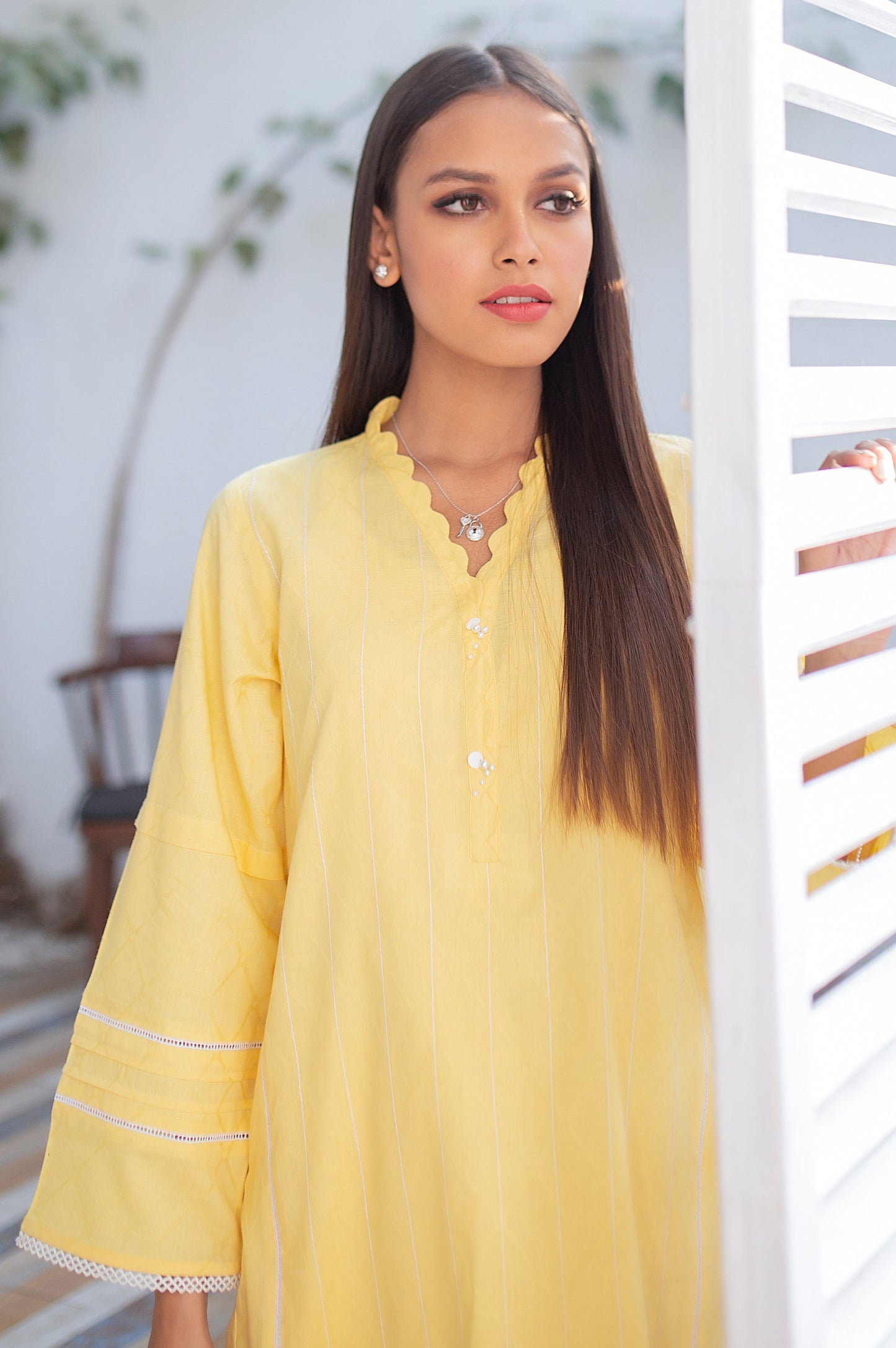 Stitched 1 Piece Embellished Jacquard Shirt