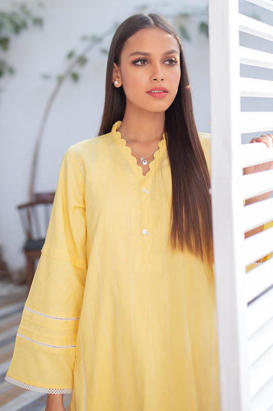 Stitched 1 Piece Embellished Jacquard Shirt