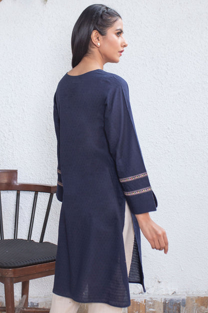 Stitched 1 Piece Embroided Jacquard Shirt