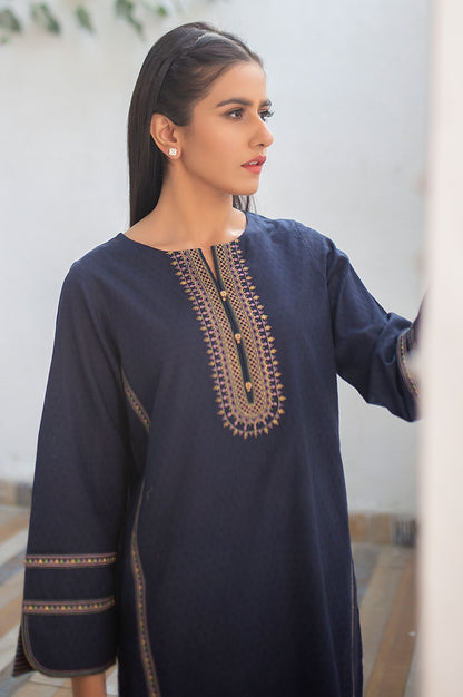 Stitched 1 Piece Embroided Jacquard Shirt