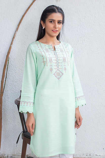 Stitched 1 Piece Embroided Jacquard Shirt