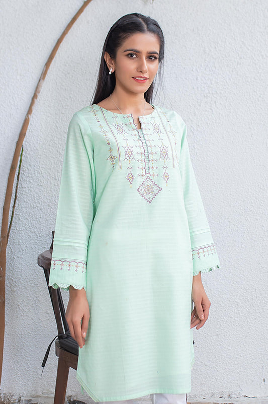 Stitched 1 Piece Embroided Jacquard Shirt