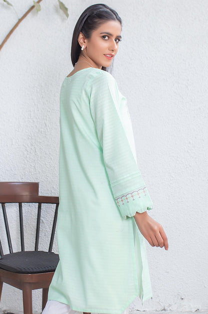 Stitched 1 Piece Embroided Jacquard Shirt