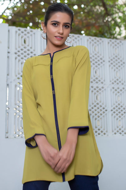 Stitched 1 Piece Embellished Crepe Shirt