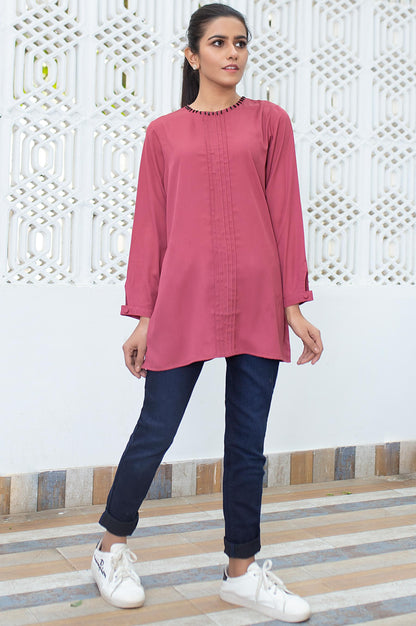 Stitched 1 Piece Embellished Crepe Shirt