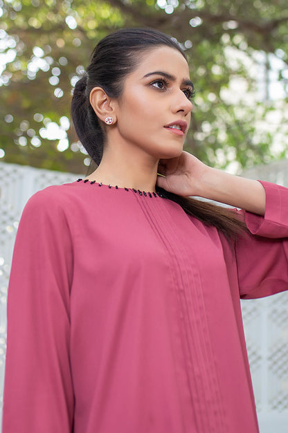 Stitched 1 Piece Embellished Crepe Shirt