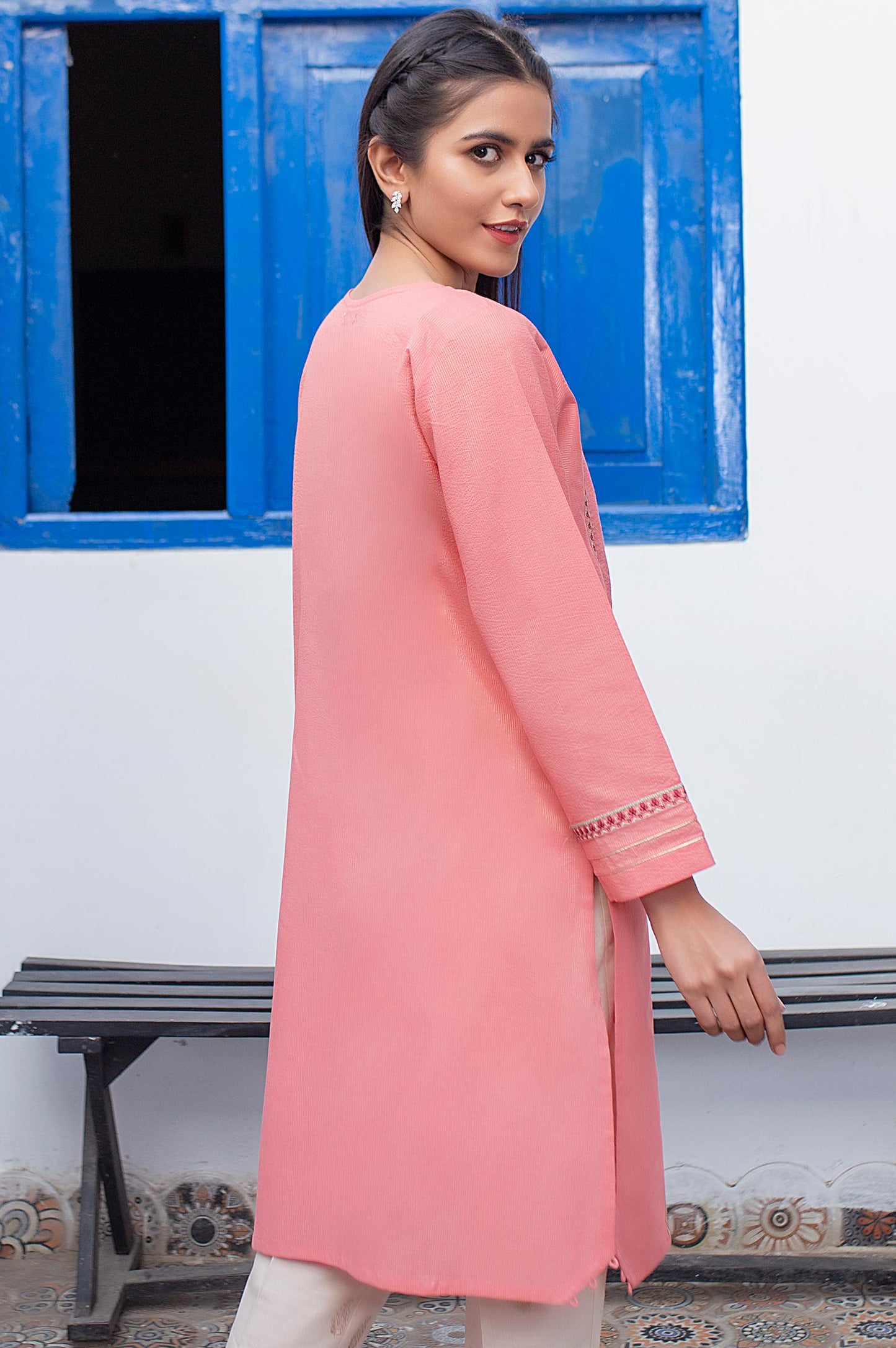 Stitched 1 Piece Embroidered Zari Masoori Shirt