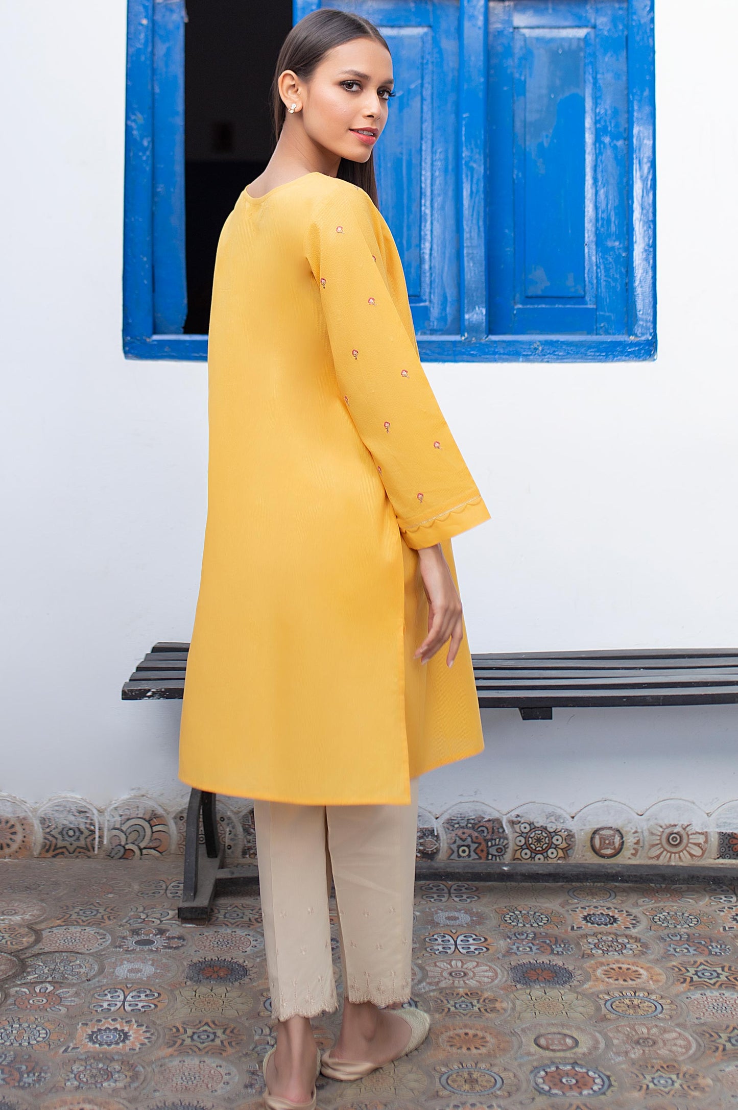 Stitched 1 Piece Embroidered Zari Masoori Shirt