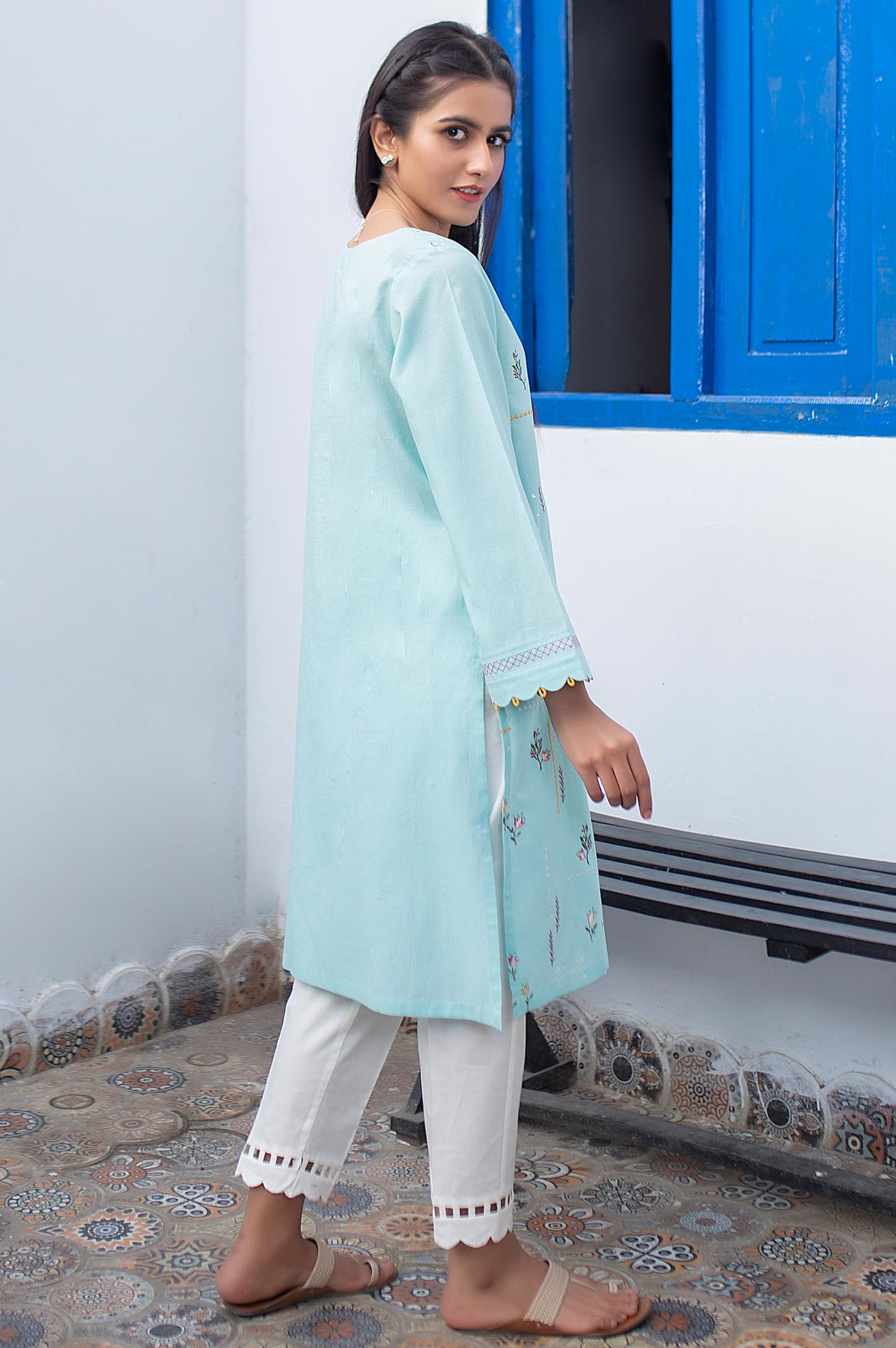 Stitched 1 Piece Embroidered Zari Masoori Shirt