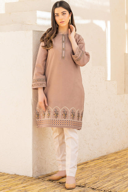 Stitched 1 Piece Embroidered Zari Masoori Shirt
