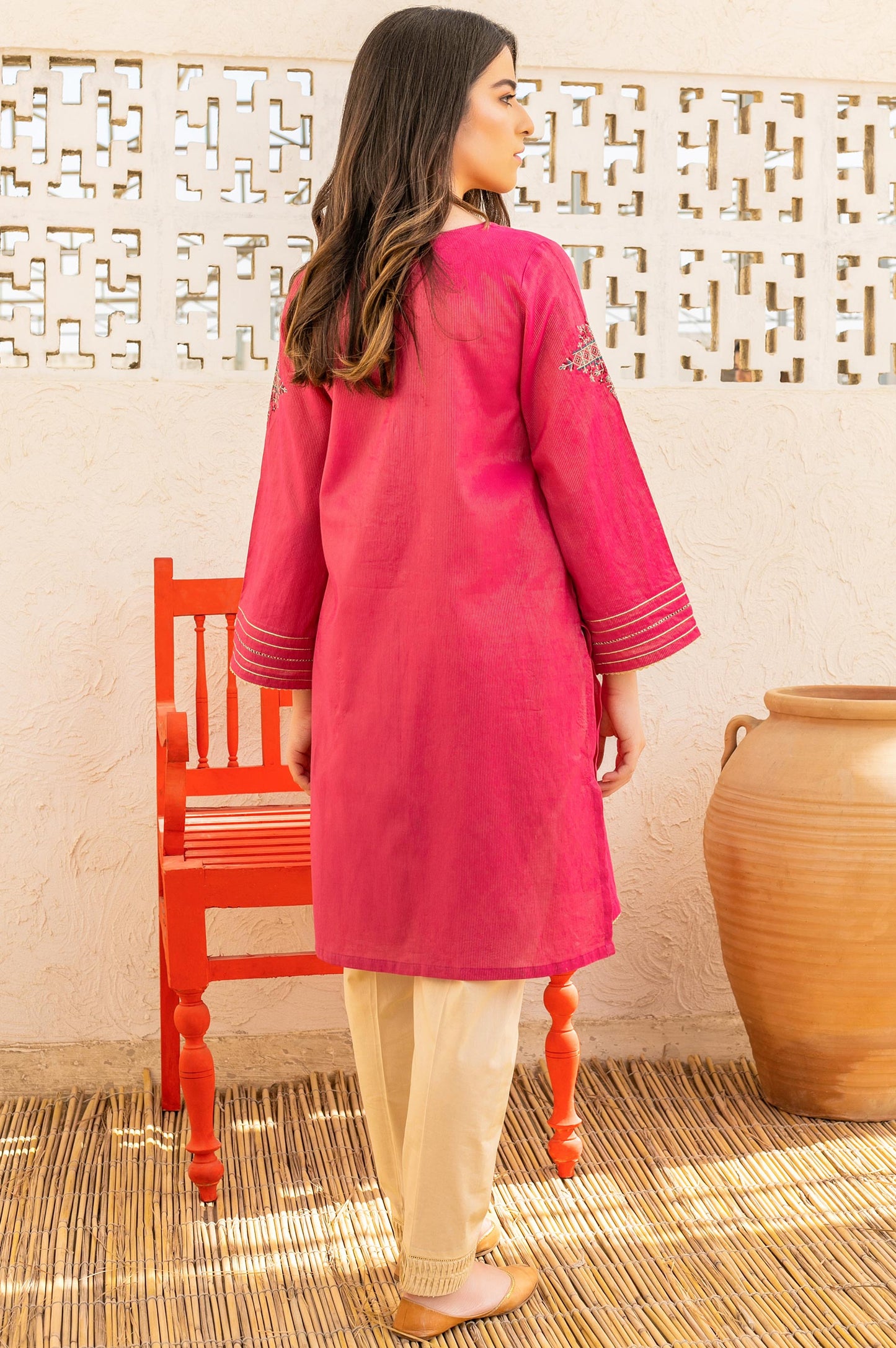 Stitched 1 Piece Embroidered Zari Masoori Shirt