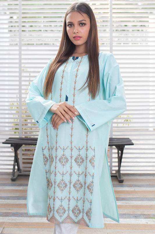 Stitched 1 Piece Embroidered Cambric Shirt