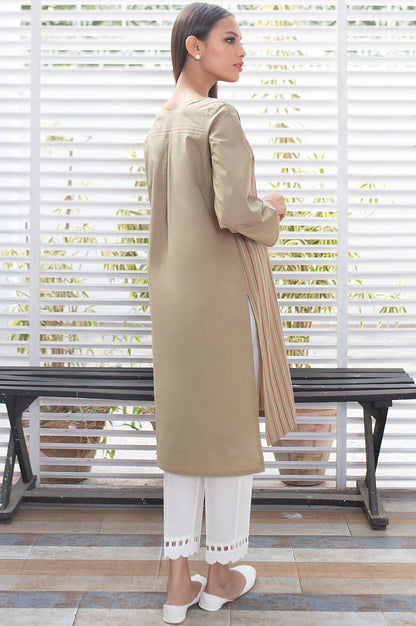 Stitched 1 Piece Embroidered Cambric Shirt