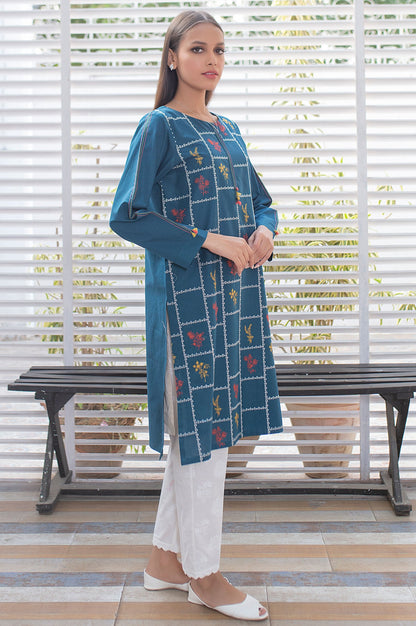 Stitched 1 Piece Embroidered Cambric Shirt