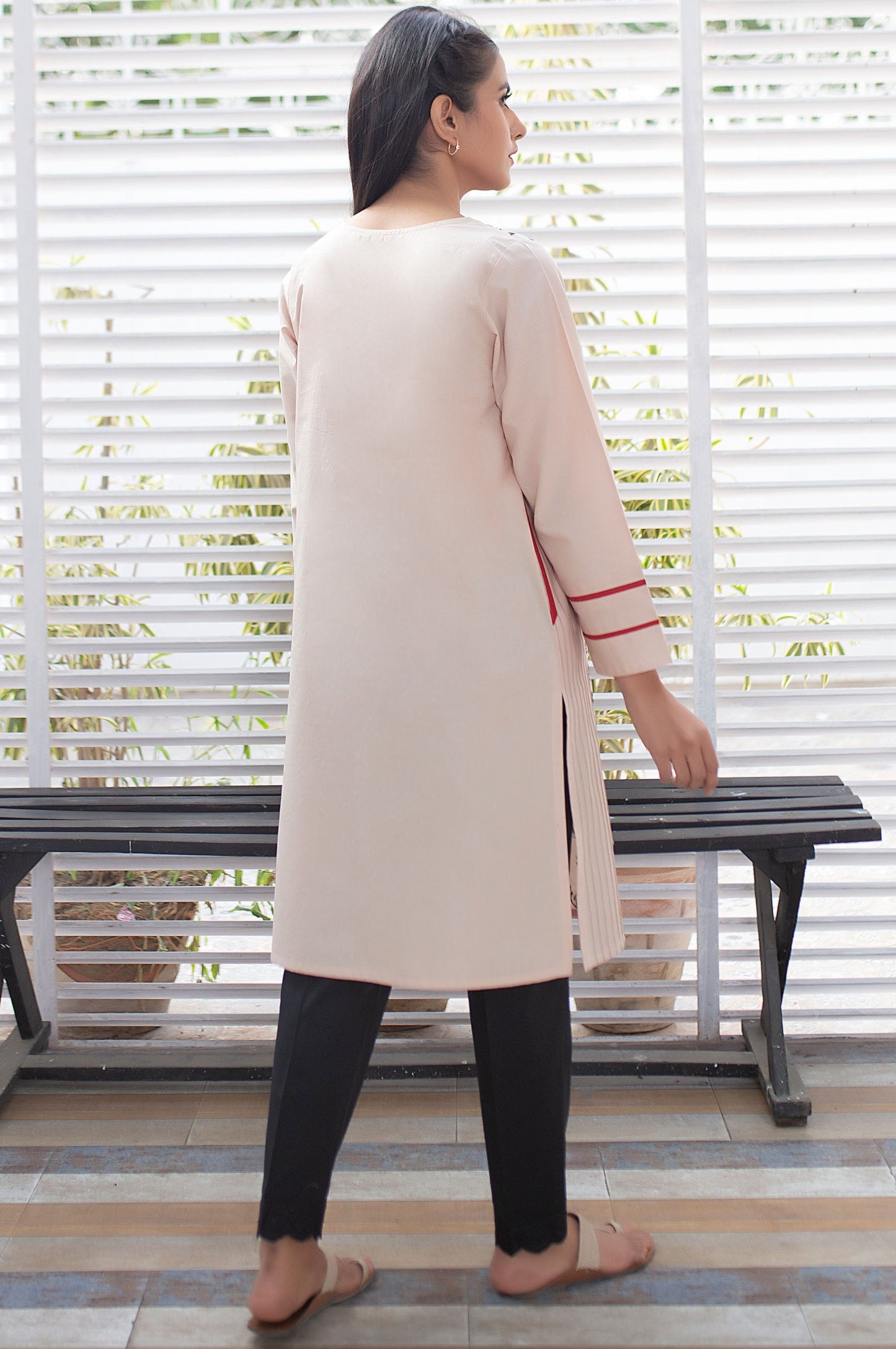 Stitched 1 Piece Embroidered Cambric Shirt