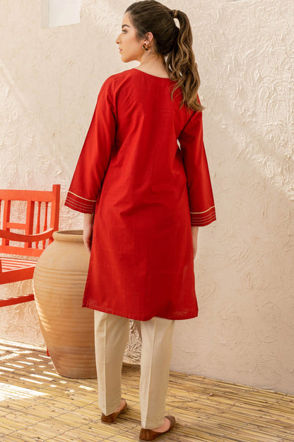 Stitched 1 Piece Embroidered Cambric Shirt